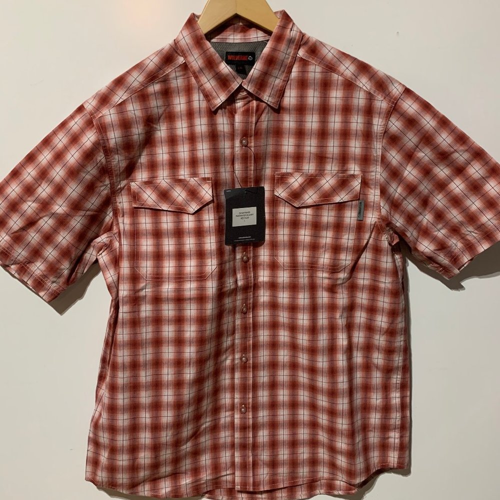 New Wolverine Men's Large Shirt - Pentwater Red